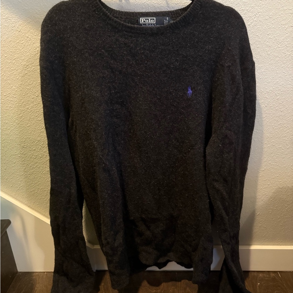 Ralph Lauren Women’s Dark Gray/Black Crewneck Sweater
